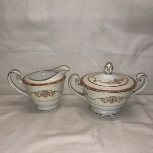 Vintage Rare NORITAKE CHINA 1802 Sugar & Creamer